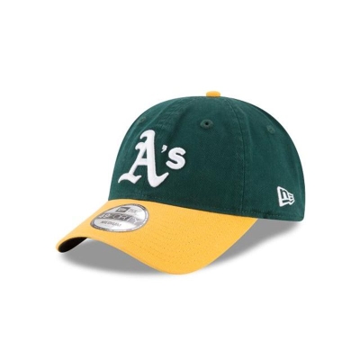 Green Oakland Athletics Hat - New Era MLB Core Fit 49FORTY Fitted Caps USA1524697